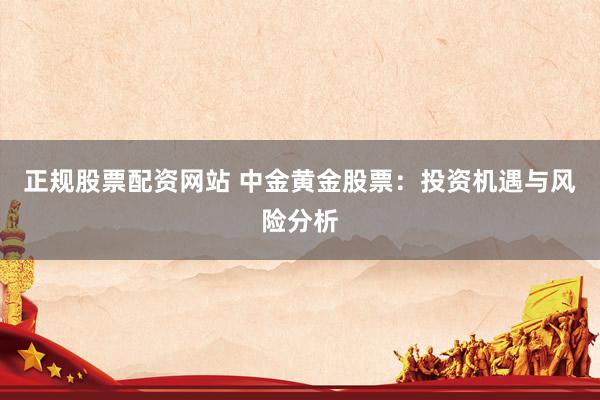 正规股票配资网站 中金黄金股票：投资机遇与风险分析