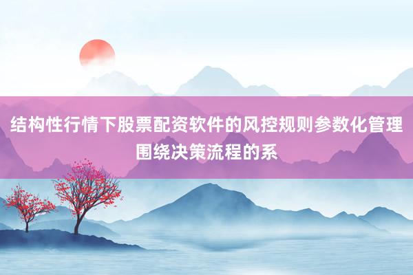 结构性行情下股票配资软件的风控规则参数化管理围绕决策流程的系